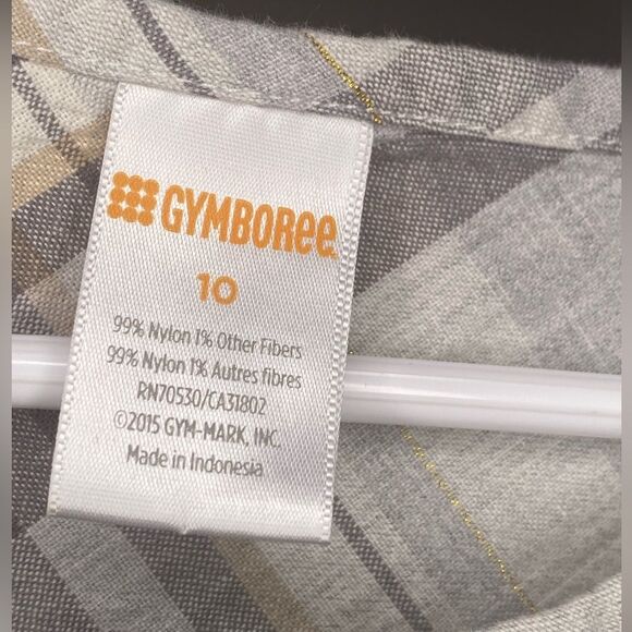 Gymboree Girl Gray Multi Plaid Long Sleeve Shirt Top Blouse Size 10 Casual Fall - Picture 4 of 5